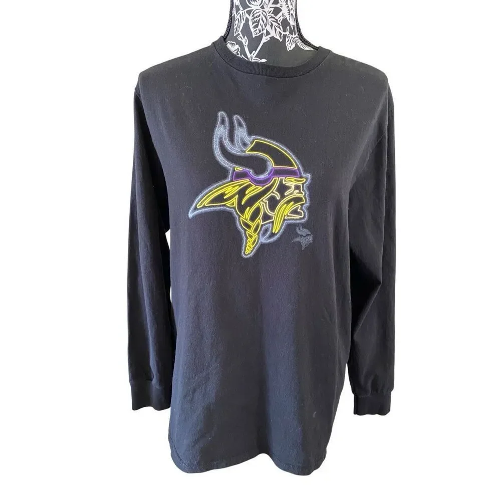 Majestic Minnesota Vikings Long Sleeve T Shirt Mens Med Football Nfl Sports